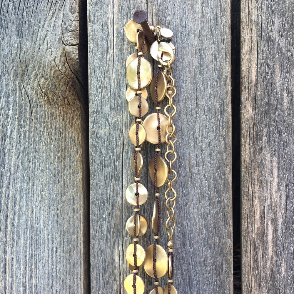 Chico’s Gold Tone Disk Coin Necklace - Picture 5 of 10